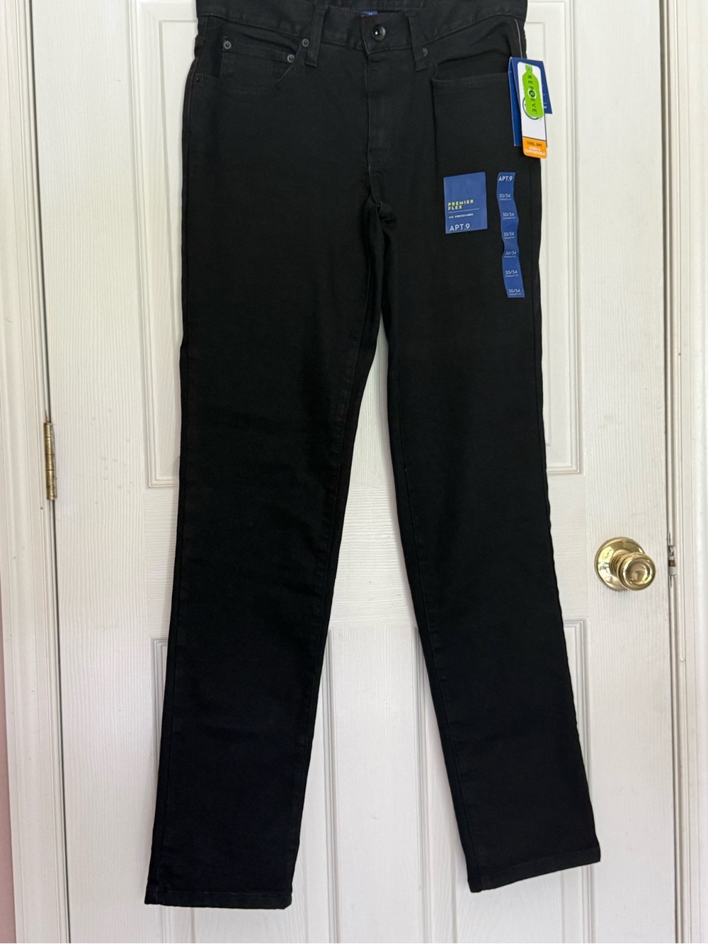 Apt. 9 Men's Black Straight Fit 30 x 34 Premier Flex with Wicking NWT